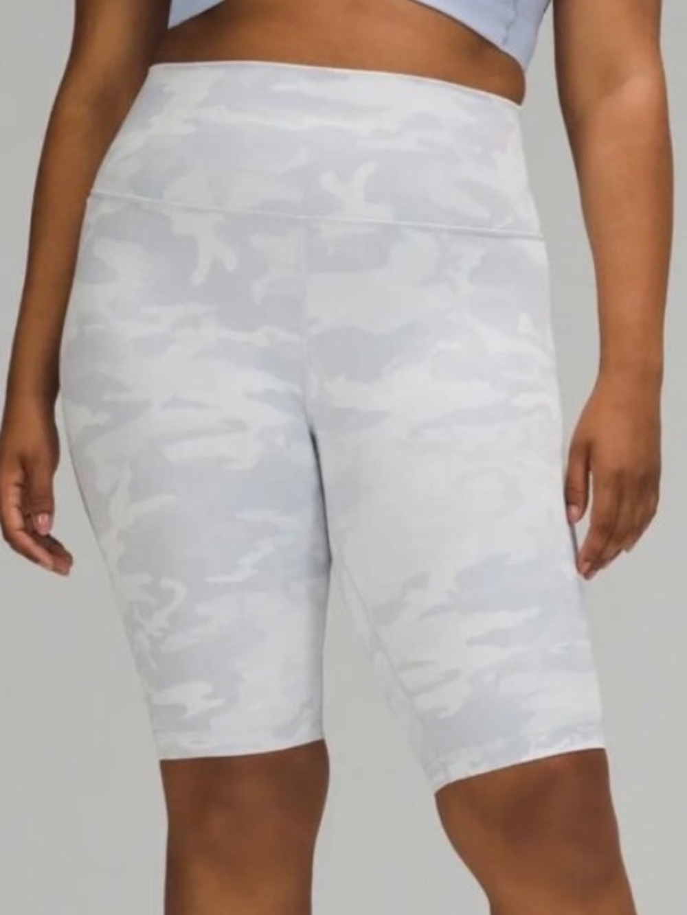 Lululemon Wunder Under High Rise Athletic Biker Shorts Plus Size Workout Camo 14
